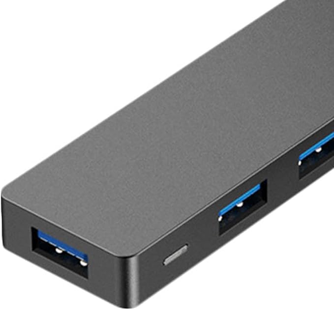 SEWACC USB Hub Ports High-Speed Data Splitter with Auxiliary Power Input Cable for Accessories Supports Dual SSD Compatible with Mouse Keyboard for Desktop Laptop