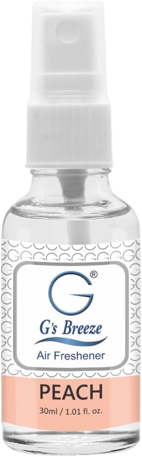 G's Breeze Peach Air Freshener - Sweet, Refreshing Aroma of Sun-Ripened Peaches - Ideal for Home, Car, or Office - Long-Lasting Fragrance - Enjoy a Fruity Vibe with the Juicy Scent of Fresh Peaches