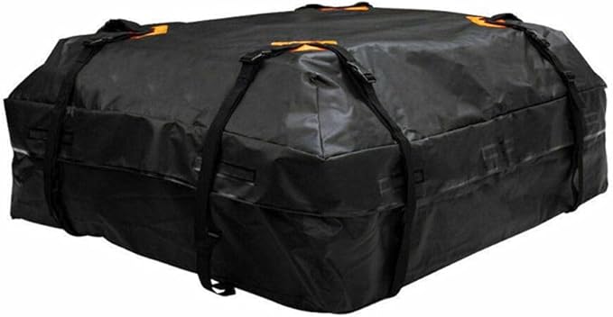 Enfudid Car Roof Bag Cargo Carrier, Waterproof Large Cube Storage Bag, Anti-Tear Oxford Tarpaulin Roof Top Carrier, Car Cargo Black Roof Bag for Car SUV Camping Bag