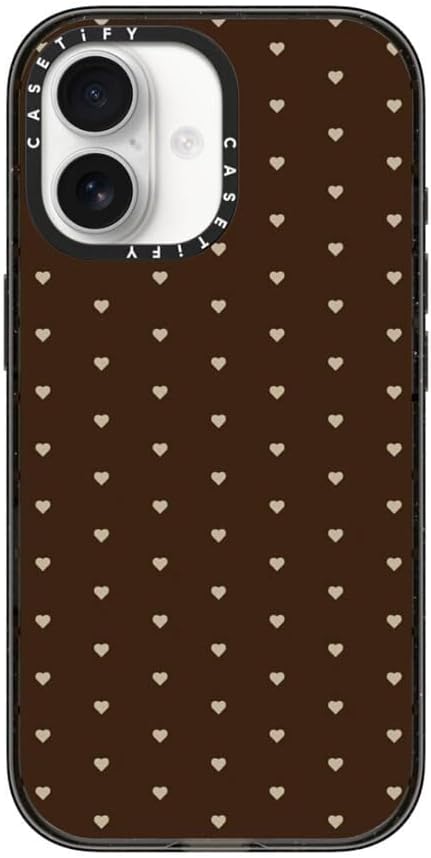 CASETiFY Impact iPhone 17 Case [Slim/Compatible with Magsafe / 8.2 ft. 4X Military Grade Drop Protection] - Choco Dots - Clear Black
