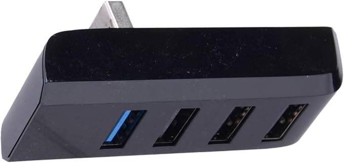 Black 4-in-1 Multi Port Glove Box USB Hub Flash Drive Docking Station Charger Compatible for Tesla Model 3 Y 2021-2024