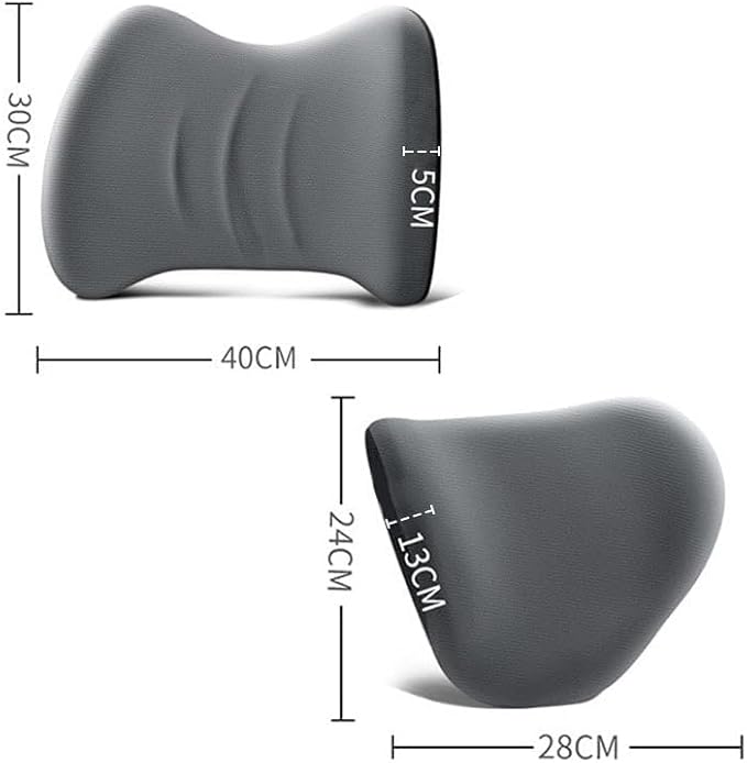 Car Memory Foam Pillow for Honda Civic Coupe/Sedan 2016 2017 2018 2019 2020 2021,Neck and Back Support Car Seat Kit Long Drive Essential Neck Pillow Lumbar Support Cushion,Black