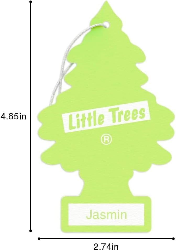 LITTLE TREES Car Air Freshener | Hanging Paper Tree for Home or Car | Jasmin | 12 Pack
