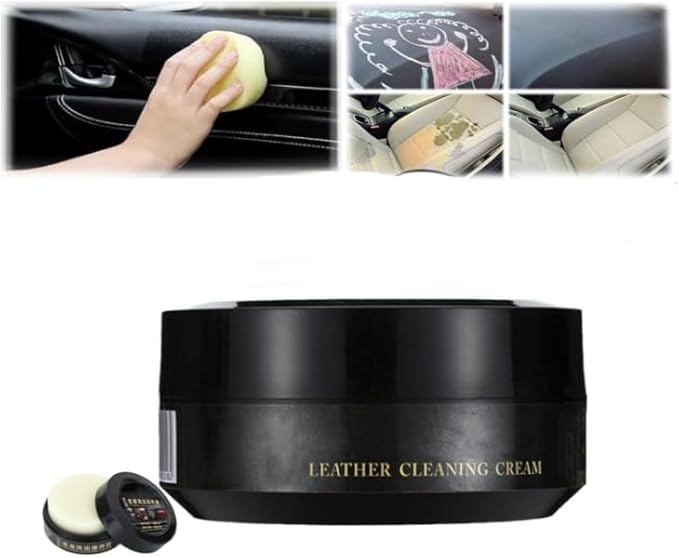 Leather Maintenance Cream for Cars, 2025 New Leather Repair Kit Car Interior, Automotive Leather Cleaner and Conditioner, Interior Leather Cleaning Cream, Car Leather Conditioner Oil Paste