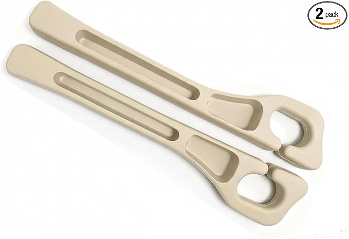 Upgrade 2-in-1 Car Seat Gap Filler Organizer 2 Pack PU Leather Gap Blocker to Stop Keys, Phone, Coin from Falling Between Seat & Console (Beige)