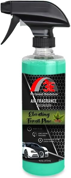 3E Car Air Freshener Premium Forest Pine Scent 16 fl oz – Professional Automotive Air Freshener & Odor Eliminator, Long-Lasting Interior Fragrance for Cars, Trucks, SUVs, RV, Home & Office (PINE)