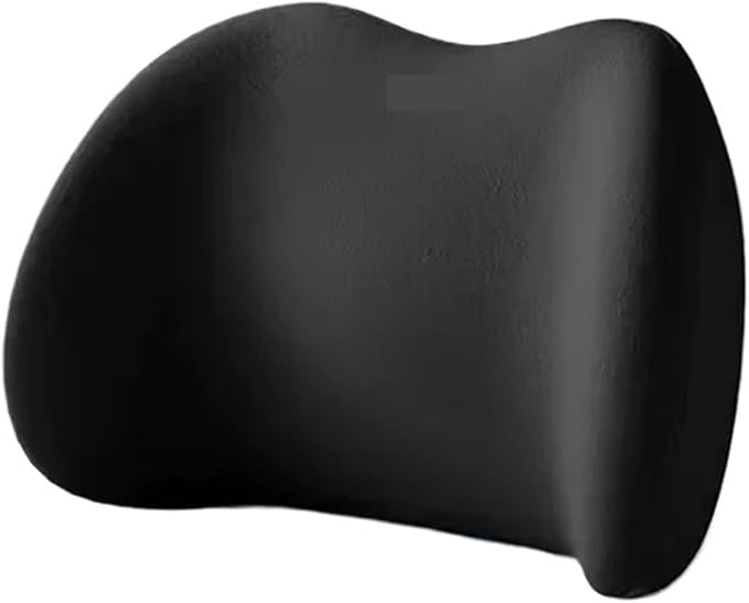Car Neck Pillow and Lumbar Support Cushion - Memory Foam Backrest for Driver Seat Comfort(Black)
