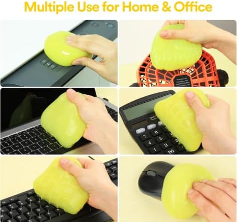 SOLASTA Car Cleaning Gel Car Putty Car Cleaning Kit Car Interior Cleaner Slime Car Cleaning Supplies Auto Detailing Tools Car Accessories Car Gifts for Women Men Keyboard Cleaner (Yellow)