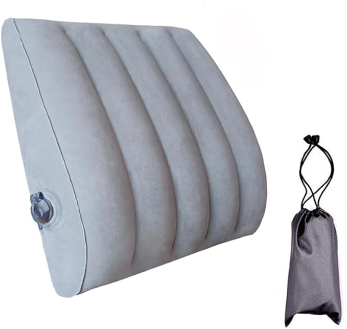RCFINE Lumbar Pillow Air Inflatable Pillow for Lower Back Lumbar Support Portable Back Pillow for Office Chair Car Seat Cushion