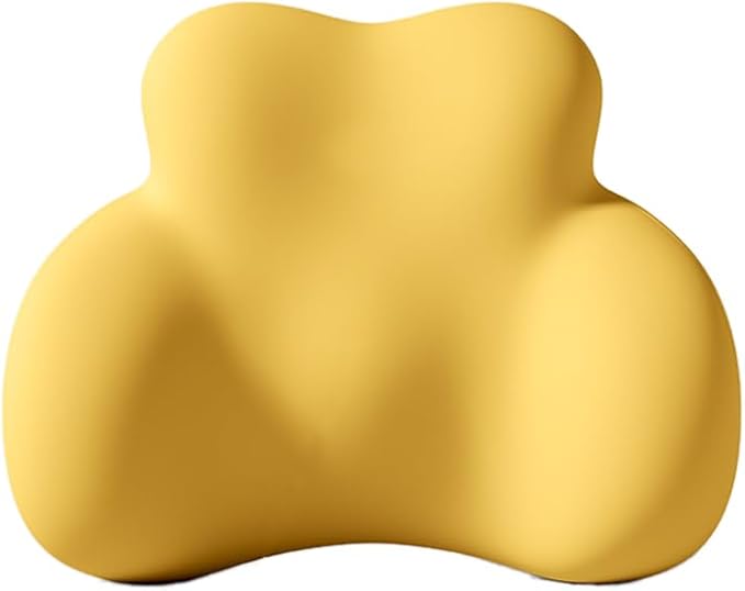 Car Lumbar Support Pillow for Chevrolet GMC Silverado/Sierra 1500 2014-2016 2017 2018 Memory Foam Back Support Cushion Breathable Car Seat Lumbar Pad Accessories,Yellow