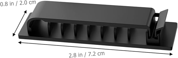 HOMSFOU 12pcs Cable Organizer Clips for Efficient Wire Management Adhesive for Home Office and Car Easy to Install Compact Design for Tidy Spaces