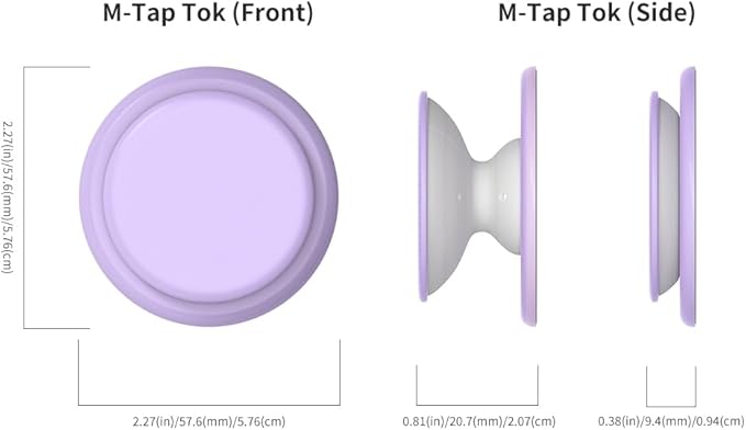 Sinjimoru for MagSafe Phone Grip, Soft Silicone Magnetic Finger Grip for iPhone 17/16/15/14/13, Comfortable One-Touch Holding, M-Tap Tok Lavender