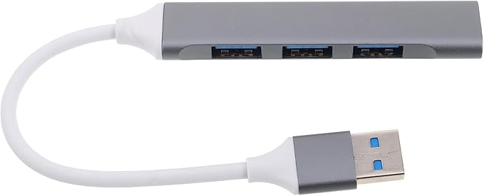 Kichvoe USB Hub Multiport Expander for Laptop and PC USB Splitter with Dark Gray Finish and Packaging Box Compatible with Gaming Accessories