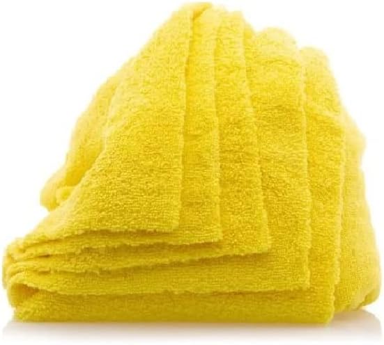 WORK STUFF Gentleman 5-Pack | Microfiber Car Detailing Towels (Yellow)