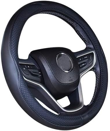 Mayco Bell Large Size Steering Wheel Cover Anti-Slip,Safety,Soft,Breathable,Durable,Full Surround,Comfortable Grip Microfiber Leather (15.5-16 inch, Black)