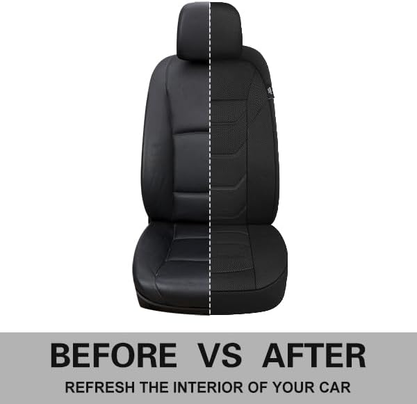 3D Air Mesh Car Seat Covers Front Sets Washable and Breathable Premium Cloth Automotive Vehicle Seat Covers for Cars Interior, Universal Fit for Most Cars, Sedan, Truck, SUV(Black)
