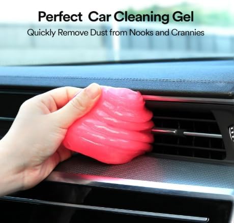 SOLASTA Car Cleaning Gel Car Putty Car Cleaning Kit Car Interior Cleaner Slime Car Cleaning Supplies Auto Detailing Tools Car Accessories Car Gifts for Women Men Keyboard Cleaner (Pink)