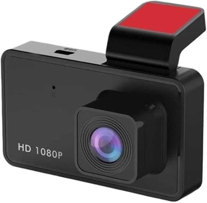 3-Inch 1080P HD Dash Cam for Cars, Wide-Angle Driving Recorder with Night Vision, Loop Recording (Black)