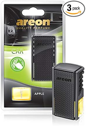 AREON ACB03 Car Air Freshener Vent Clip Car Perfume Luxury and Elegant 0.27 oz, Apple Scent (Pack of 3)