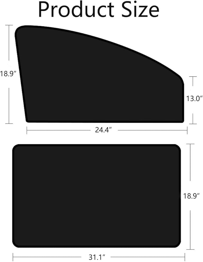 Car Side Window Sun Shades, 4PCS Window Sunshades Privacy Curtains, 100% Block Light for Breastfeeding, Taking a nap, Changing Clothes, Camping (Front&Back 4pcs)