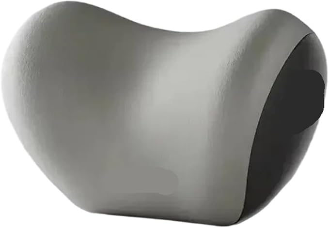 Car Neck Pillow and Lumbar Support Cushion - Memory Foam Backrest for Driver Seat Comfort(Silver)