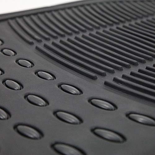 4pcs Waterproof Rubber Floor Mats All Weather Deep Dish Liner Carpet Trimmable