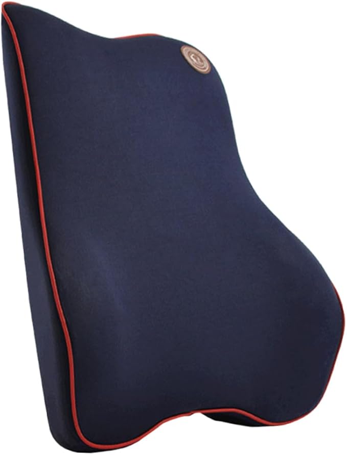 Memory Car Seat Waist Cushion Comfortable Lumbar Support Pad Blue for Auto Supplies Ergonomic Design for Driving Durable and Material