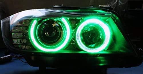 iJDMTOY 7-Color RGB LED Halo Ring Lighting Kit Compatible with 2007-2013 BMW E82/E88 128i 135i 1M 1 Series Front Road Illuminating Light Retrofit w/Adjustable Setting