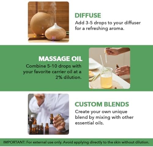 Majestic Pure Essential Oil with Glass Dropper - 100% Pure and Natural - Essential Oils for Diffuser, Aromatherapy, Soap and Candle Making, Tea Tree Essential Oil, Tea Tree Oil, 2 Fl Oz