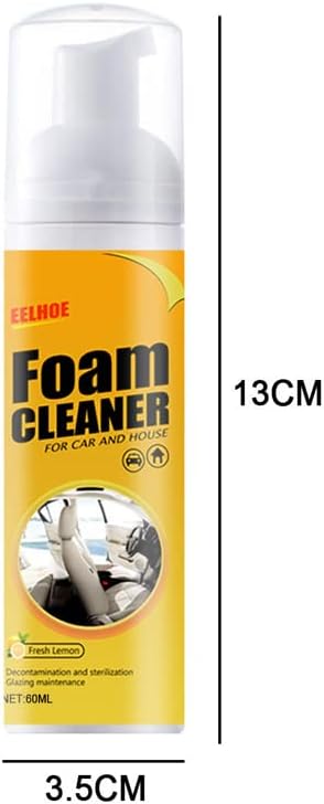 Zcargel Car Foam Cleaner Car Interior Foam Cleaner Multifunctional Foam Cleaner Purpose Cleaner for House and Car for Leather Seat Plastic Fabric30mL / 60mL / 100mL