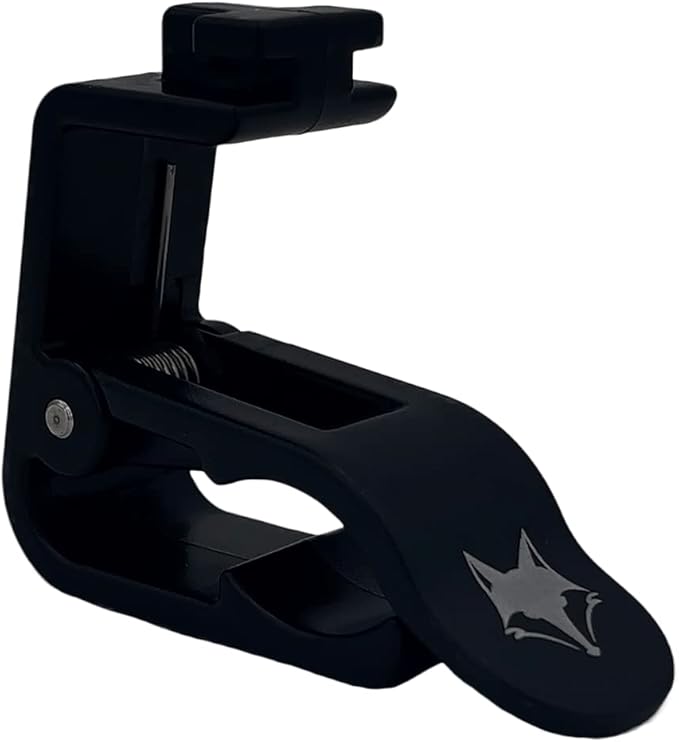 Desert Fox Golf Phone Caddy + Cigar Holder – Adjustable Golf Cart Phone Mount with Secure Cigar Clip – Hands-Free GPS & Golf App Access – Fits All Phones & Cigars (Red)
