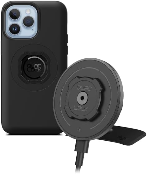 Quad Lock Adhesive Dashboard/Console Car Phone Holder Kit with MAG Wireless Charging Head V2 and MAG Phone Case for iPhone 14 Pro Max