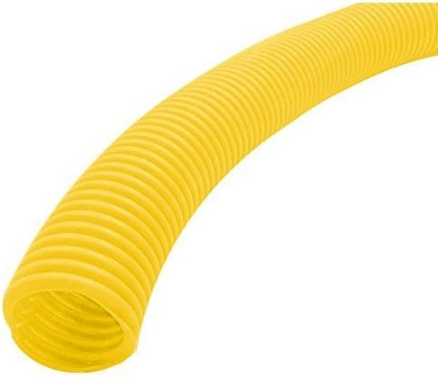 Electriduct Split Wire Loom Tubing Polyethylene Corrugated Flexible Conduit - 1" Nominal Size - 100 Feet - Yellow