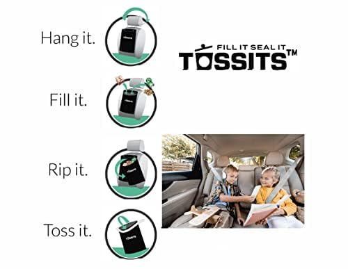 Tossits Disposable Car Trash Bag Hanging (Pink, Set of 7) - Leak-Proof, Smell-Proof Automobile Trash Container, Eco-Friendly, Thick, Large 12x15 Car Trash Bin with Sturdy Header Board