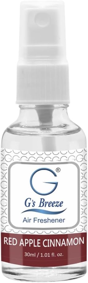 G's Breeze Red Apple Cinnamon Air Freshener – Blend of Ripe Apples & Spicy Cinnamon Scent – Cozy and Inviting Fragrance for Home, Car, or Office – Long-Lasting Freshness for Every Season