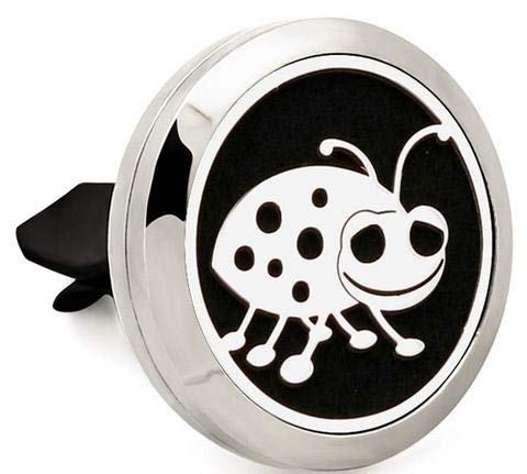 (JUMBO Aromabug) 38mm (1-1/2 in. dia.) "THE ORIGINAL" Stainless Steel. 7 pads and 1 oil.