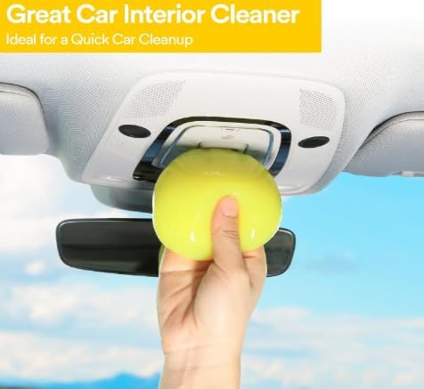 SOLASTA Car Cleaning Gel Car Putty Car Cleaning Kit Car Interior Cleaner Slime Car Cleaning Supplies Auto Detailing Tools Car Accessories Car Gifts for Women Men Keyboard Cleaner (Yellow)