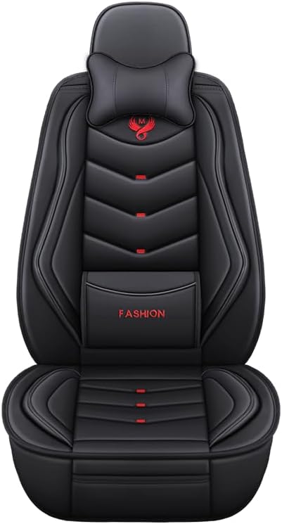 Car Seat Covers Full Set,Automotive seat Covers for Cars,Waterproof Leather seat Covers with Fixed Lumbar Support,Universal Fit for Most Cars,SUV,Trucks and Sedans