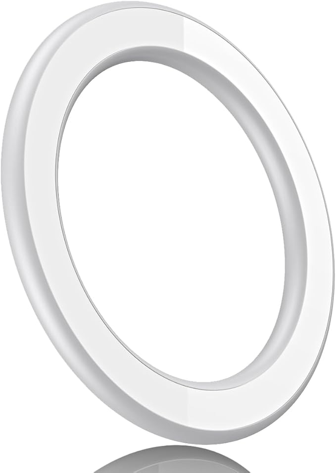 Magnetic Ring Holder for iPhone 14 13 12 Magnet Wall Mobile Phone Holder Magnetic Car Phone Stand for magsafe case (White 1 pcs)