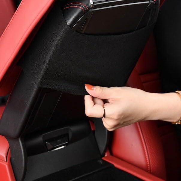 Auto Armrest Cushion Pads for Audi A6(2018-2023) Accessories Car Centre Console Armrest Pad Durable Material and Easy to Clean-is Waterproof and Anti-Scratch