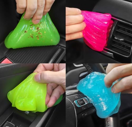 SOLASTA Car Cleaning Gel Car Putty Car Cleaning Kit Car Interior Cleaner Slime Car Cleaning Supplies Auto Detailing Tools Car Accessories Car Gifts for Women Men Keyboard Cleaner (Orange)