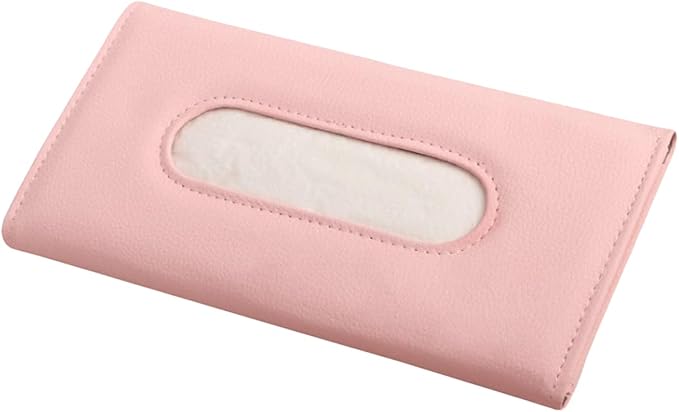 Car Tissue Holder, Sun Visor Napkin Holder, Backseat Napkin Case, Premium Tissues Box, Vehicle Interior Accessories Universal for Car SUV Pickup Truck (Pink)