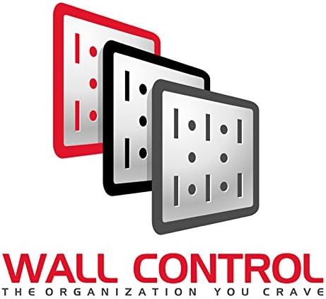 Wall Control 4 ft Metal Pegboard Standard Tool Storage Kit with Red Toolboard and White Accessories