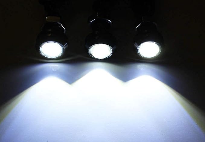 iJDMTOY 3pc Set Custom Retrofit Xenon White Front Grille Mesh Mount LED Lighting Kit Compatible With Trucks SUVs