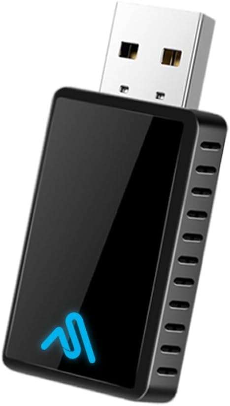 Wireless CarPlay Adapter for iPhone & Android Auto – Plug & Play, Fast Auto-Connect, Compatible with Factory Wired CarPlay, Stable Dual-Band Connection – AutoSky WUA-8PRO