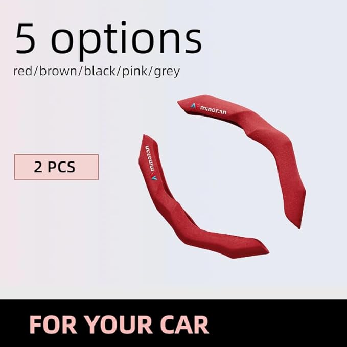 Microsuede Steering Wheel Cover, Easy Slip-On Design & Non-Slip Inner Grid, Universal Fit for Cars, Luxury Soft Touch & Secure Grip
