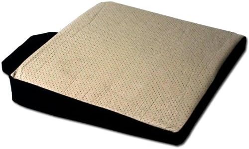 Yupbizauto New Breathable Comfortable Ergonomic Wedge Car Seat Office Chair Back Support Cushion (Tan Syn Leather)