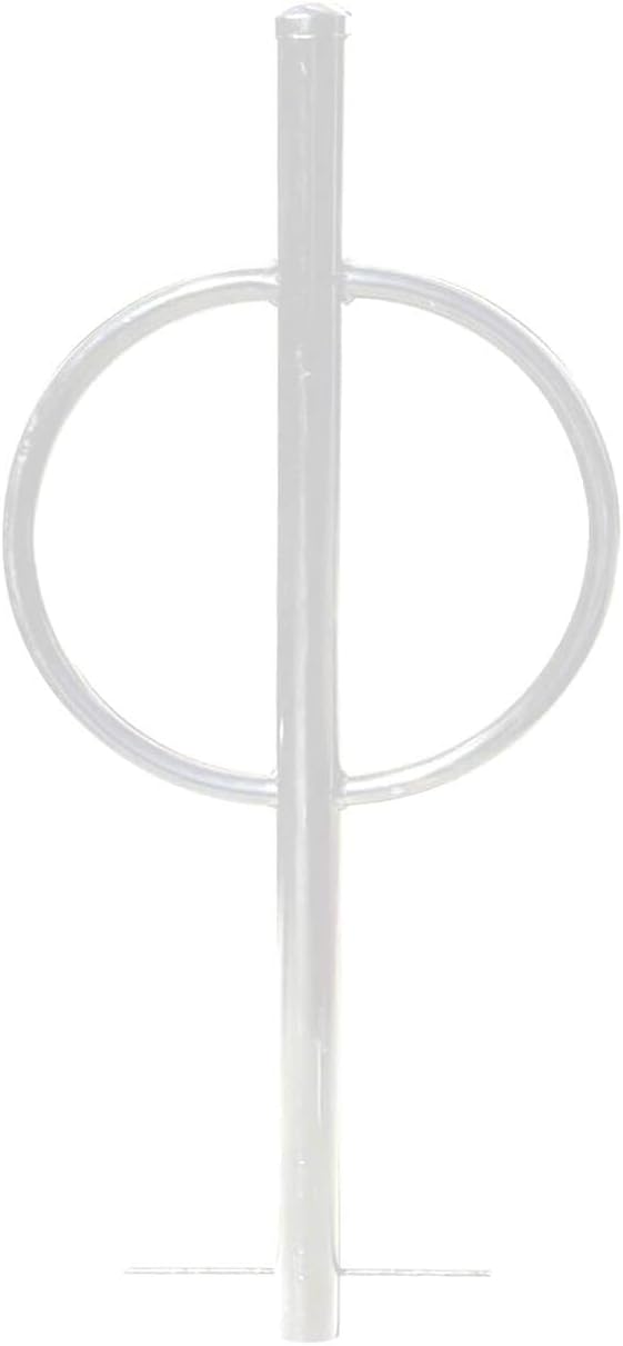 Sandbaggy Post and Ring Rack - In Ground - Commercial Outdoor Bike Parking & Storage Racks (White, 10)