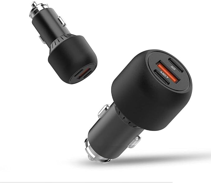 BoxWave Car Charger Compatible with ASUS ROG Ally Z1 Extreme - PD Car Charger Bundle (65W), Power Delivery Cable Car Adapter - Jet Black