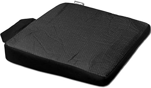 Yupbizauto New Breathable Comfortable Ergonomic Wedge Car Seat Office Chair Back Support Cushion (Black Syn Leather)